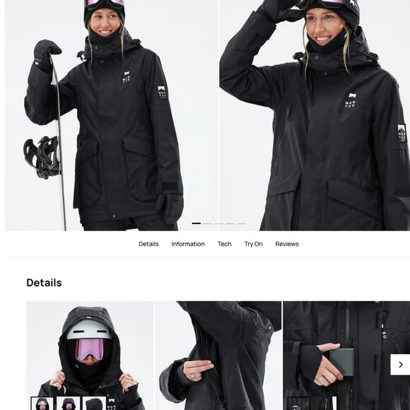 2025 *NEW* MONTEC Womens Virago Snowboard Jacket - black - Picture 1 of 5